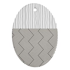 Lines And Stripes Patterns Ornament (oval) by TastefulDesigns