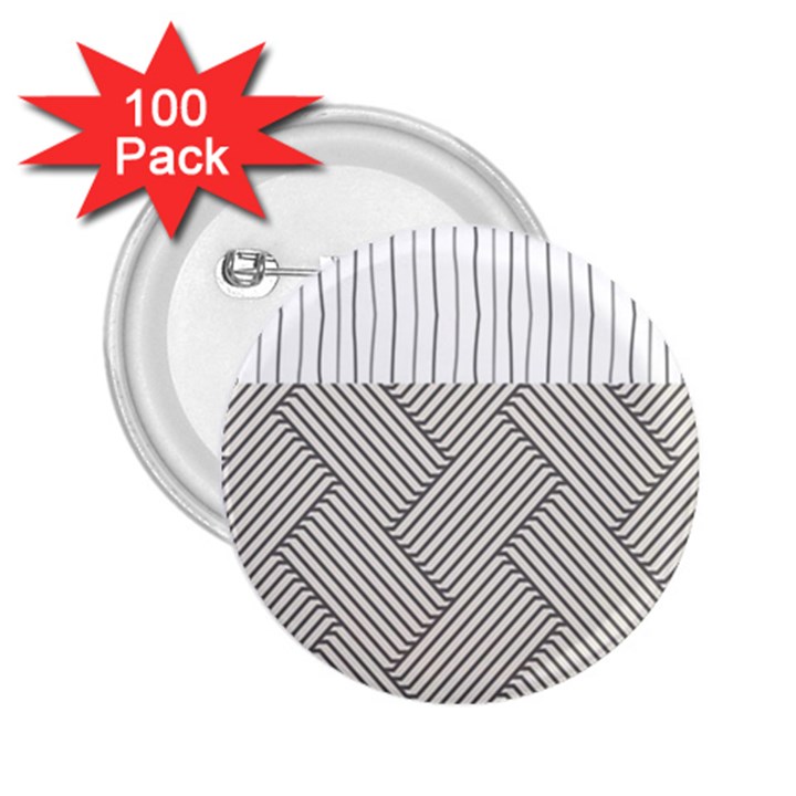 Lines and stripes patterns 2.25  Buttons (100 pack) 