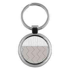 Lines And Stripes Patterns Key Chains (round)  by TastefulDesigns