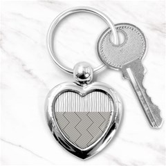 Lines And Stripes Patterns Key Chains (heart)  by TastefulDesigns