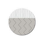 Lines and stripes patterns Magnet 3  (Round) Front