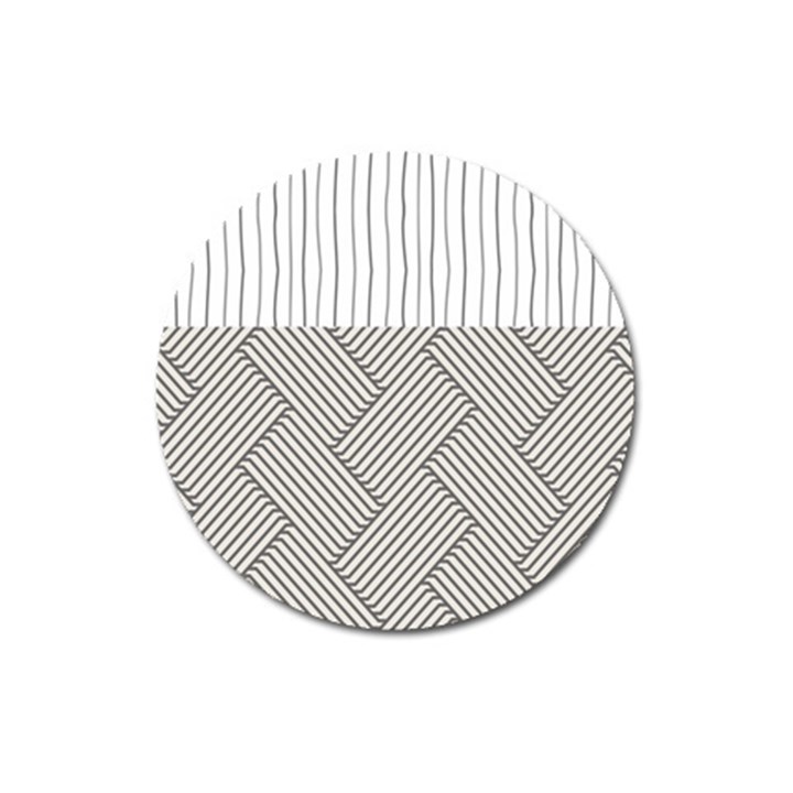 Lines and stripes patterns Magnet 3  (Round)