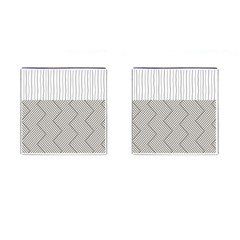 Lines And Stripes Patterns Cufflinks (square) by TastefulDesigns