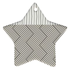 Lines And Stripes Patterns Star Ornament (two Sides) by TastefulDesigns