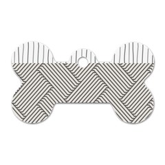 Lines And Stripes Patterns Dog Tag Bone (one Side) by TastefulDesigns