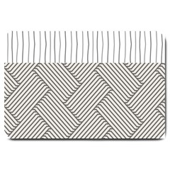 Lines And Stripes Patterns Large Doormat  by TastefulDesigns