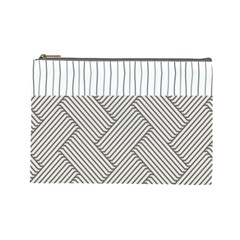 Lines And Stripes Patterns Cosmetic Bag (large)  by TastefulDesigns