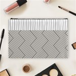 Lines and stripes patterns Cosmetic Bag (Large)  Front