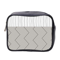 Lines And Stripes Patterns Mini Toiletries Bag 2-side by TastefulDesigns