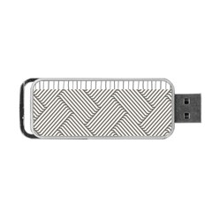 Lines And Stripes Patterns Portable Usb Flash (one Side) by TastefulDesigns