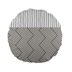 Lines And Stripes Patterns Standard 15  Premium Round Cushions by TastefulDesigns