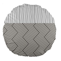 Lines And Stripes Patterns Large 18  Premium Round Cushions by TastefulDesigns