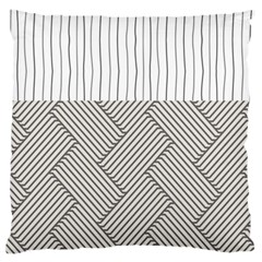 Lines And Stripes Patterns Large Flano Cushion Case (one Side) by TastefulDesigns