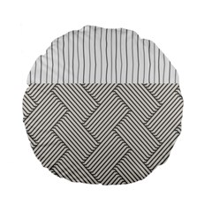 Lines And Stripes Patterns Standard 15  Premium Flano Round Cushions by TastefulDesigns