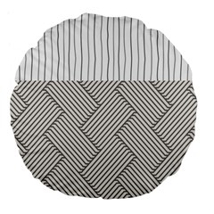 Lines And Stripes Patterns Large 18  Premium Flano Round Cushions by TastefulDesigns