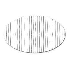 Hand Drawn Lines Pattern Oval Magnet