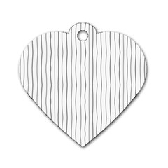 Hand Drawn Lines Pattern Dog Tag Heart (two Sides)