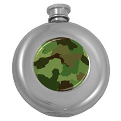 A Completely Seamless Tile Able Background Design Pattern Round Hip Flask (5 Oz)