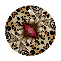 Animal Tissue And Flowers Ornament (round) by Amaryn4rt