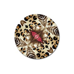 Animal Tissue And Flowers Magnet 3  (round) by Amaryn4rt