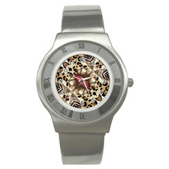 Animal Tissue And Flowers Stainless Steel Watch by Amaryn4rt