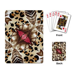 Animal Tissue And Flowers Playing Card by Amaryn4rt