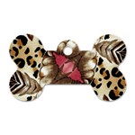 Animal Tissue And Flowers Dog Tag Bone (Two Sides) Front