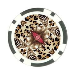 Animal Tissue And Flowers Poker Chip Card Guard by Amaryn4rt