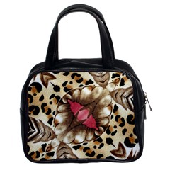 Animal Tissue And Flowers Classic Handbags (2 Sides) by Amaryn4rt