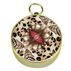 Animal Tissue And Flowers Gold Compasses by Amaryn4rt