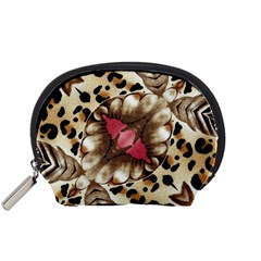 Animal Tissue And Flowers Accessory Pouches (small) 