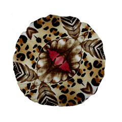 Animal Tissue And Flowers Standard 15  Premium Flano Round Cushions by Amaryn4rt