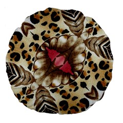 Animal Tissue And Flowers Large 18  Premium Flano Round Cushions