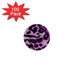 Background Fabric Animal Motifs Lilac 1  Mini Buttons (100 Pack)  by Amaryn4rt