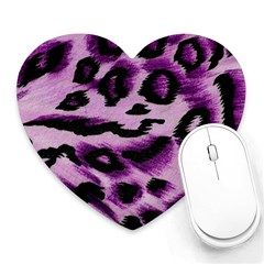 Background Fabric Animal Motifs Lilac Heart Mousepads by Amaryn4rt