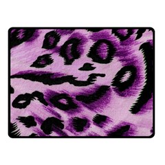 Background Fabric Animal Motifs Lilac Fleece Blanket (small)