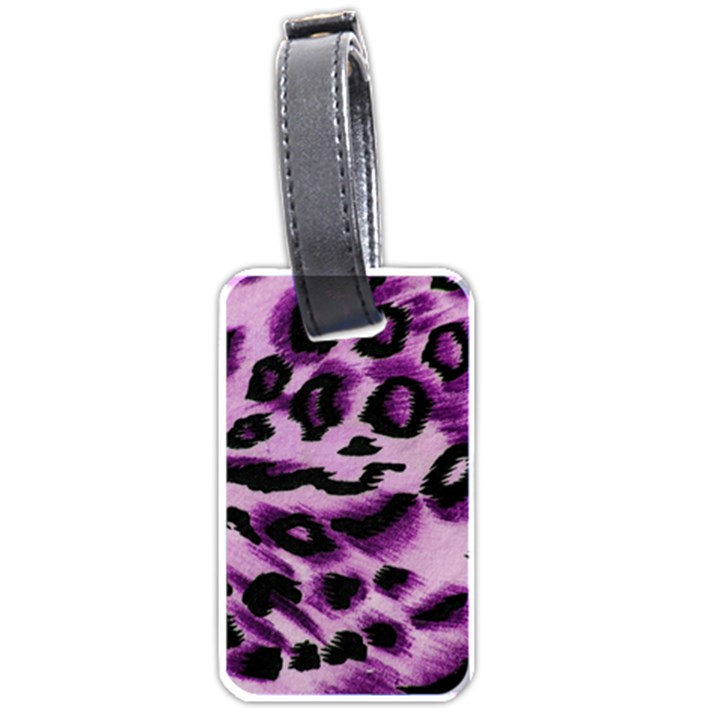 Background Fabric Animal Motifs Lilac Luggage Tags (One Side) 