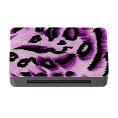 Background Fabric Animal Motifs Lilac Memory Card Reader With Cf