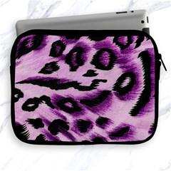 Background Fabric Animal Motifs Lilac Apple Ipad 2/3/4 Zipper Cases by Amaryn4rt