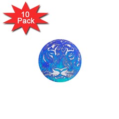 Background Fabric With Tiger Head Pattern 1  Mini Magnet (10 pack) 