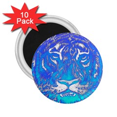 Background Fabric With Tiger Head Pattern 2.25  Magnets (10 pack) 