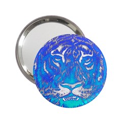 Background Fabric With Tiger Head Pattern 2.25  Handbag Mirrors