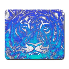 Background Fabric With Tiger Head Pattern Large Mousepads