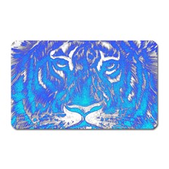 Background Fabric With Tiger Head Pattern Magnet (Rectangular)