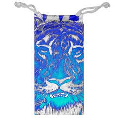 Background Fabric With Tiger Head Pattern Jewelry Bag