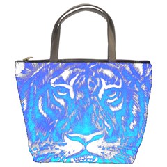 Background Fabric With Tiger Head Pattern Bucket Bags