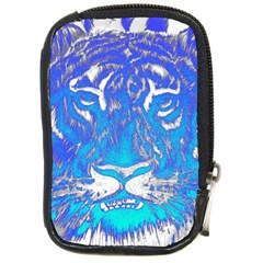 Background Fabric With Tiger Head Pattern Compact Camera Cases