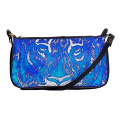 Background Fabric With Tiger Head Pattern Shoulder Clutch Bags