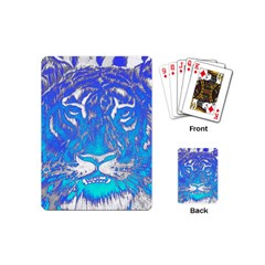 Background Fabric With Tiger Head Pattern Playing Cards (Mini) 