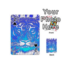 Background Fabric With Tiger Head Pattern Playing Cards 54 (Mini) 